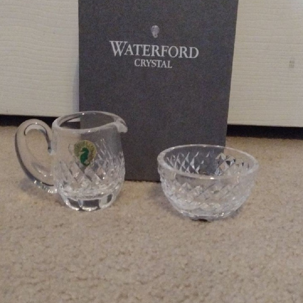 Waterford Crystal Creamer and Sugar Bowl Set - Clear